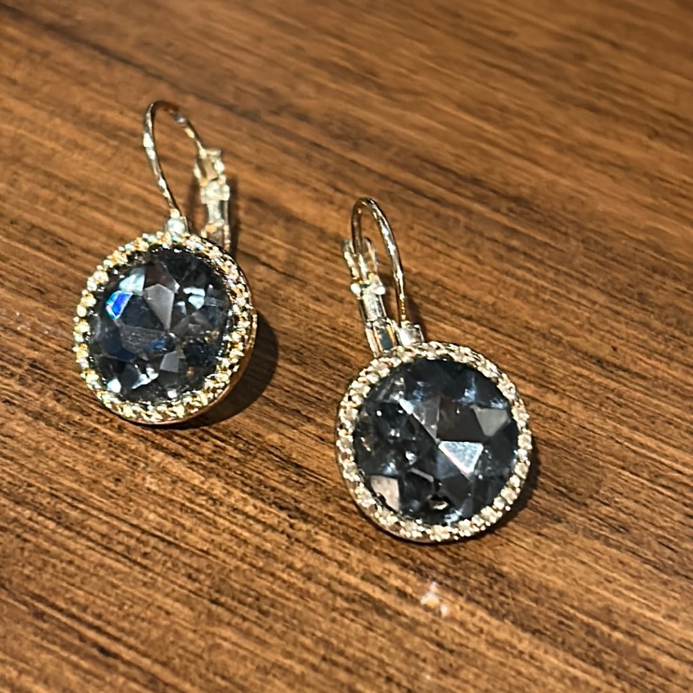 Sparkling Blue Drop Earrings